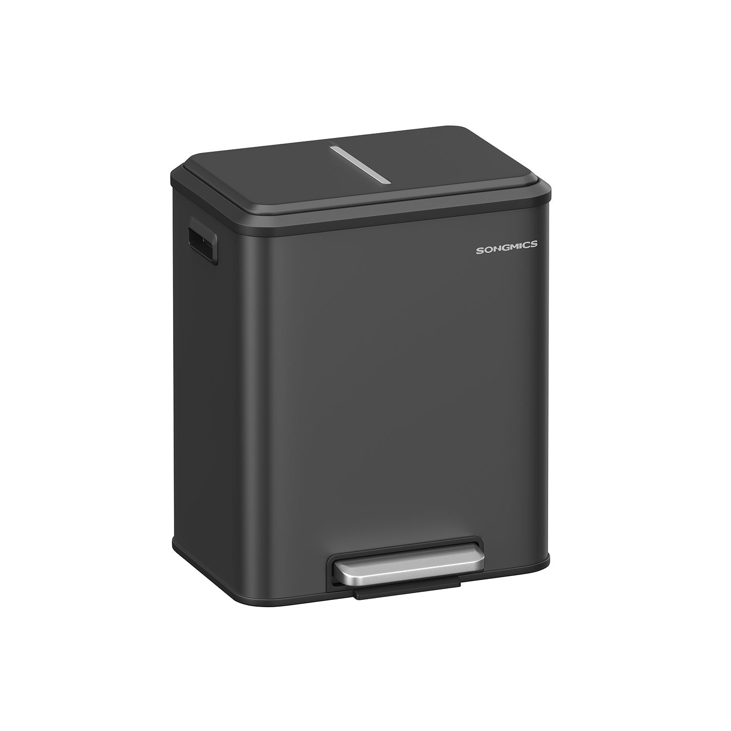 Double Bin - Steel - Cloud White - Soft-Close Lid