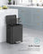 Double Bin - Steel - Metallic Silver - Soft-Close Lid