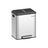 Double Bin - Steel - Cloud White - Soft-Close Lid