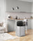 Trash Bin - Steel - Metallic Silver - 50L Capacity