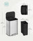 Trash Bin - Steel - Metallic Silver - 50L Capacity