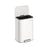 Trash Bin - Steel - Cloud White - 50 L Soft-Close Lid with Wide Non-Slip Pedal