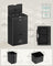 3-Compartment Kitchen Bin - Plastic - Black - Includes Carbon Filter and Wide Pedal