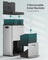 3-Compartment Kitchen Bin - Stainless Steel - Silver - Carbon Filter and Wide Pedal