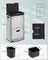 3-Compartment Kitchen Bin - Stainless Steel - Silver - Carbon Filter and Wide Pedal