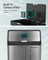 3-Compartment Kitchen Bin - Stainless Steel - Silver - Carbon Filter and Wide Pedal