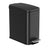 Bathroom Bin - Steel - Black - Slim Design with Soft Close Lid and Pedal Mechanism