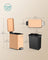 Small Bathroom Bin - Soft Close Pedal 5L - Steel - Peach Fuzz