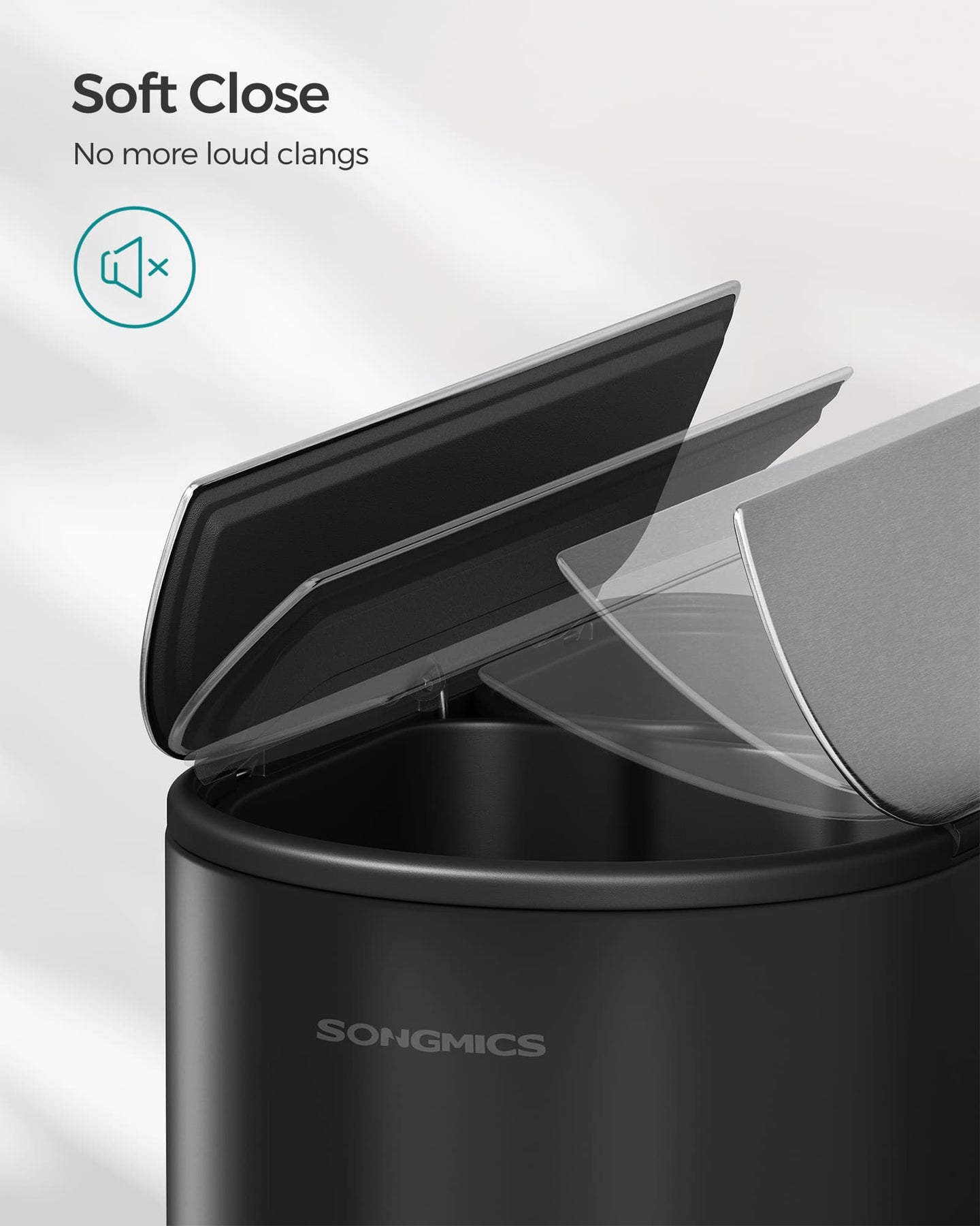 Double Kitchen Bin - Metal - Ink Black - Dual Compartment for Recycling and Waste