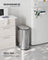 Double Kitchen Bin - Metallic Silver - Dual Compartment