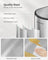 Double Kitchen Bin - Metallic Silver - Dual Compartment