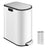 Double Kitchen Bin - Metallic Silver - Dual Compartment