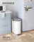Double Kitchen Bin - Metal - Cloud White - Dual Compartment with Pedal and Wing Lids
