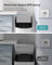 Double Kitchen Bin - Metal - Cloud White - Dual Compartment with Pedal and Wing Lids