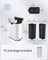 Double Kitchen Bin - Metal - Cloud White - Dual Compartment with Pedal and Wing Lids