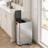 Stainless Steel Recycling and Waste Bin Set - 2 x 30L with Pedal - Silver