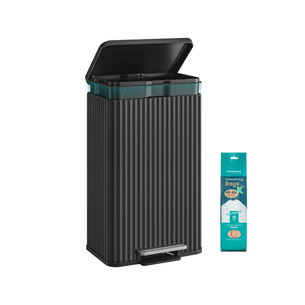 Kitchen Trash Can - 50L - Steel - Soft-Close Lid