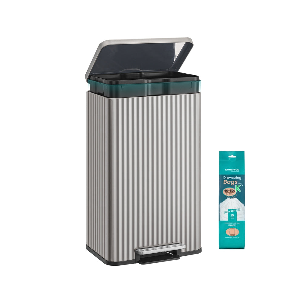 Kitchen Trash Can - 50L - Steel - Soft-Close Lid