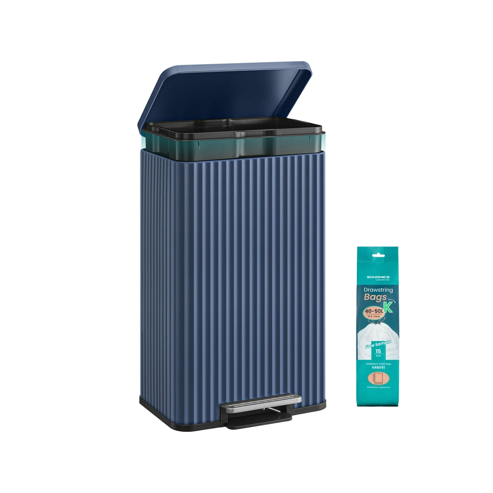 Kitchen Trash Can - 50L - Steel - Soft-Close Lid