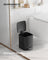 Small Bathroom Bin - Steel - Silver - Pedal Design with Soft-Close Lid