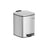 Pedal Toilet Bin - Steel - Metallic Silver - 6L Capacity with Soft-Close Lid