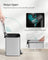 Pedal Toilet Bin - Steel - Metallic Silver - 6L Capacity with Soft-Close Lid