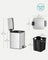 Pedal Toilet Bin - Steel - Metallic Silver - 6L Capacity with Soft-Close Lid