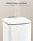 Small Bathroom Bin - Steel - Silver - Pedal Design with Soft-Close Lid