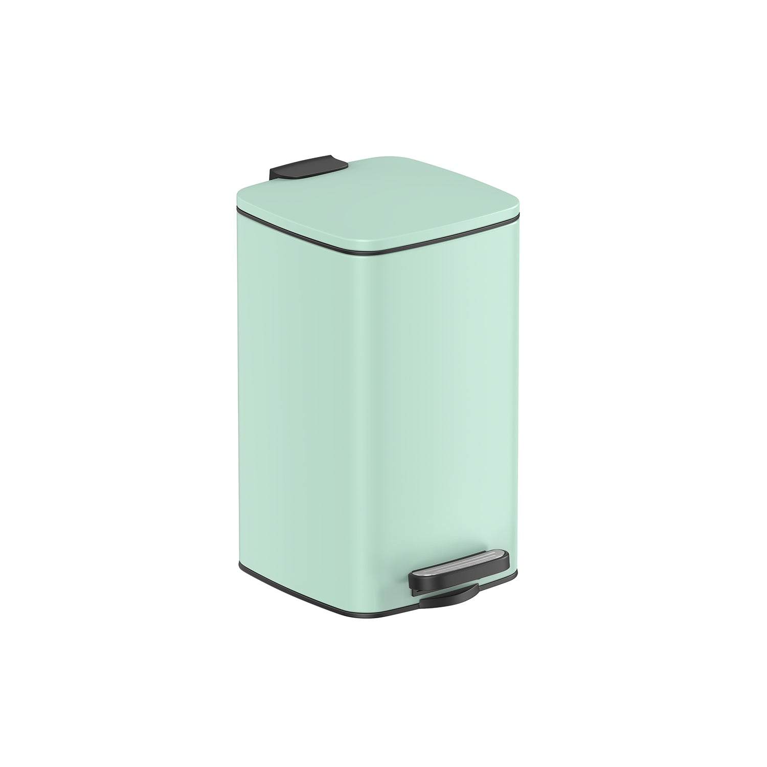 Small Pedal Bin - Steel - Silver - Soft-Close Lid