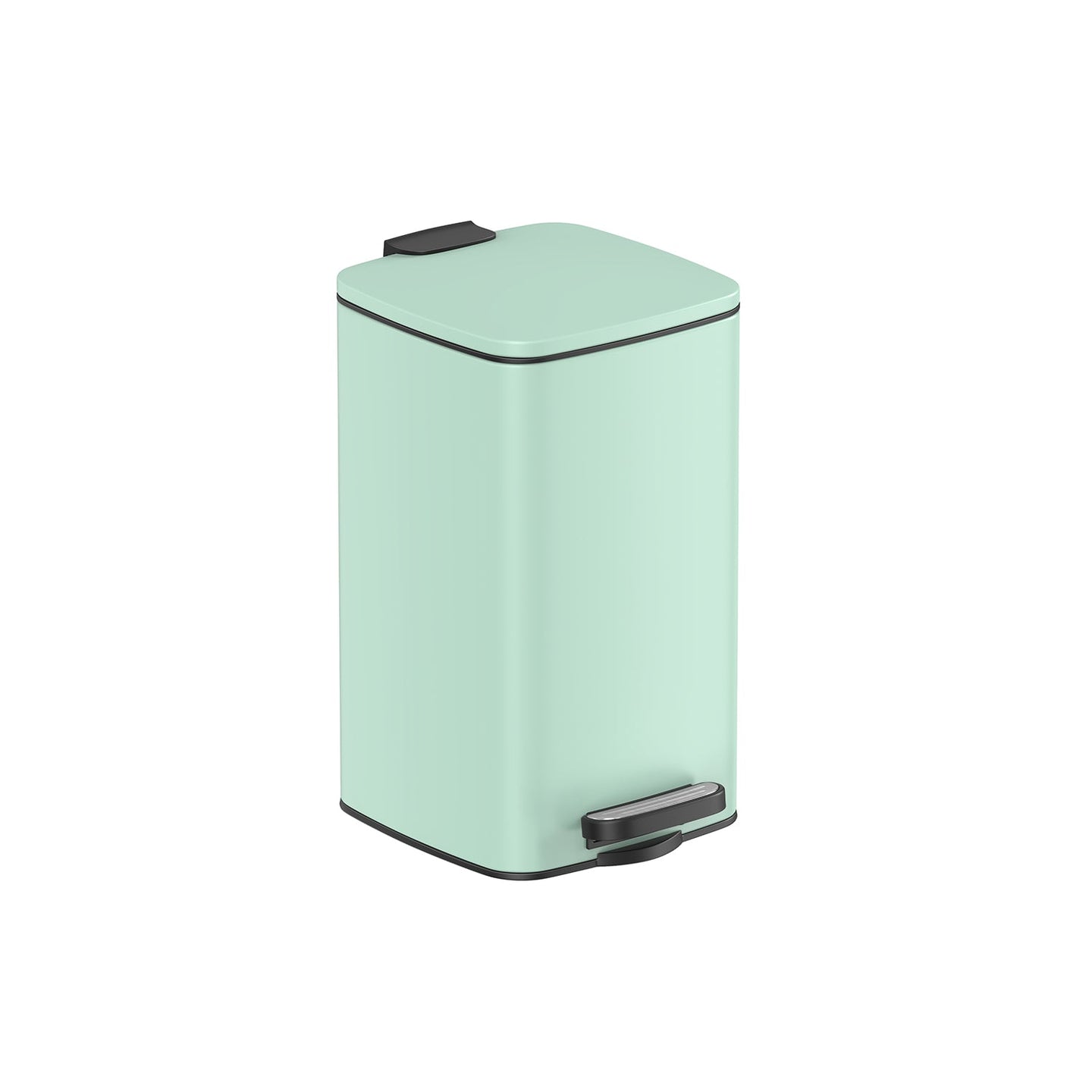 Small Pedal Bin - Steel - Silver - Soft-Close Lid