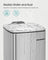 Pedal Toilet Bin - Steel - Metallic Silver - 8L Capacity with Soft-Close Lid