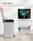 Pedal Toilet Bin - Steel - Metallic Silver - 8L Capacity with Soft-Close Lid