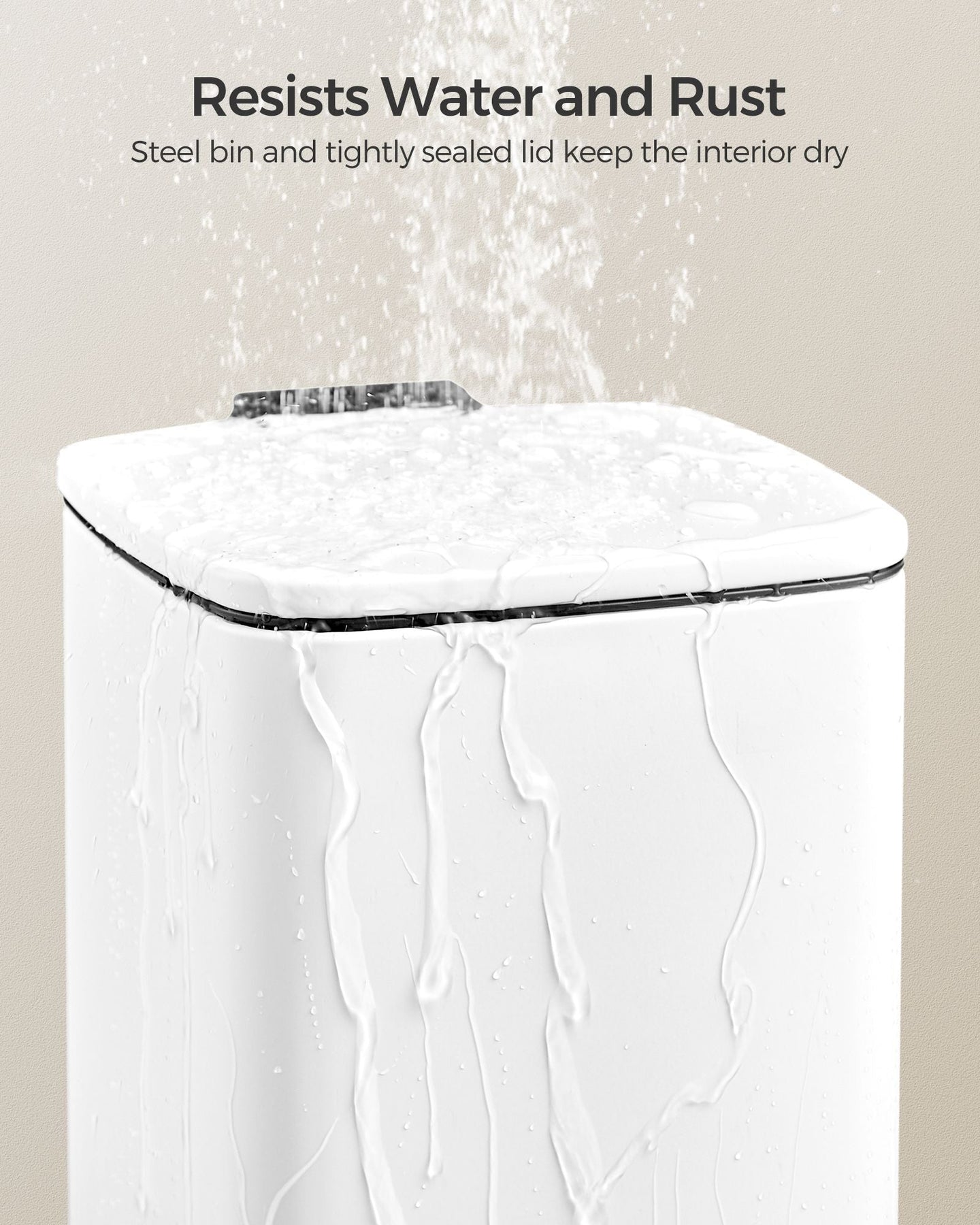 Pedal Toilet Bin - Steel - Silver - 6L Capacity with Soft-Close Lid