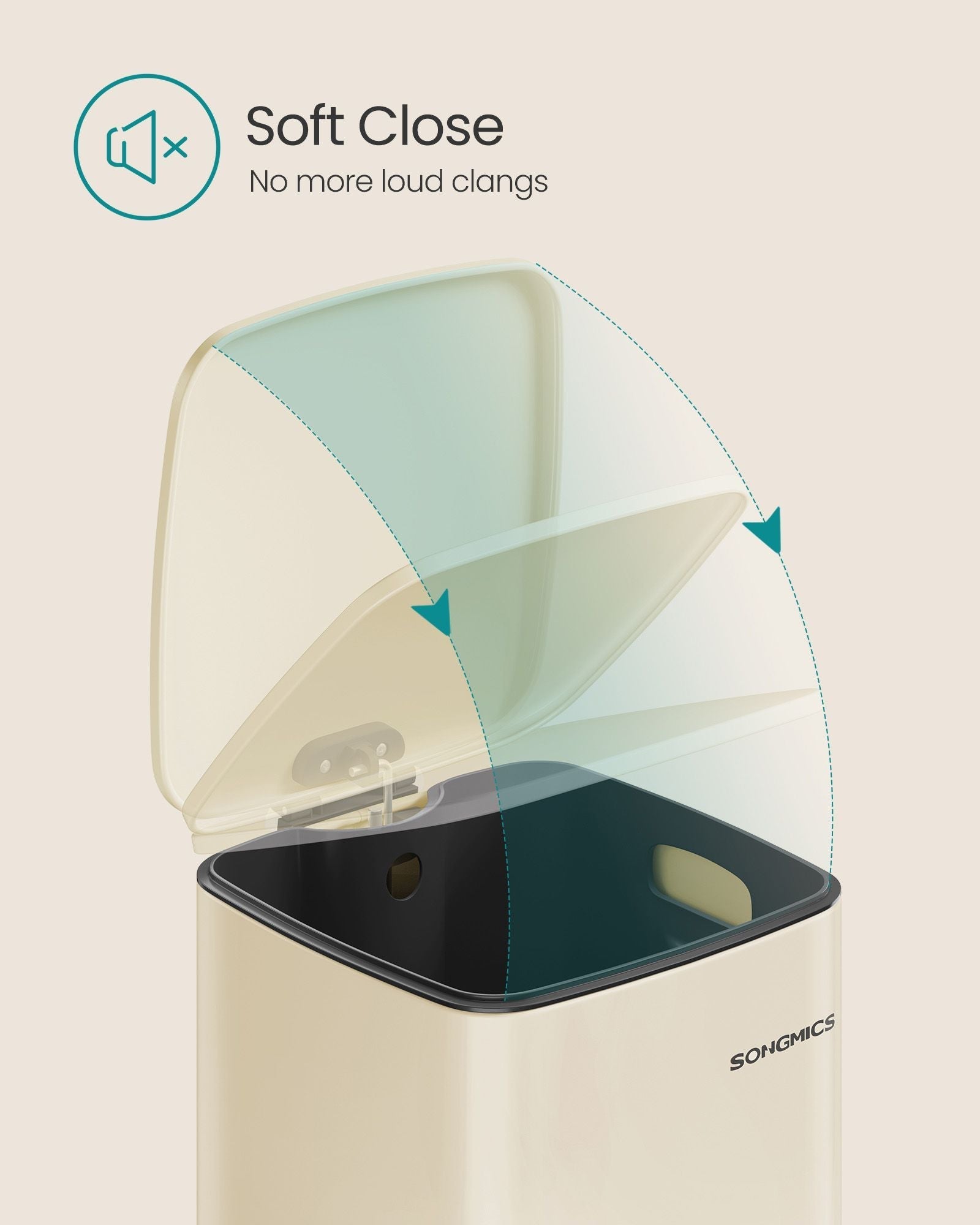 Pedal Bin - 20L with Inner Bucket - Steel - Cloud White - Durable and Easy to Clean