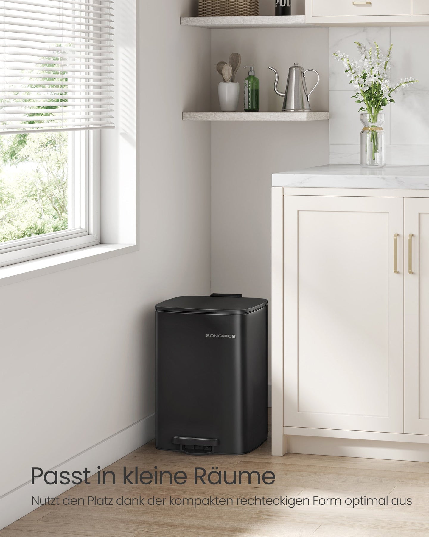 Pedal Bin - 20 L with Inner Bucket - Steel - Ink Black - Inner Bucket for Easy Cleaning