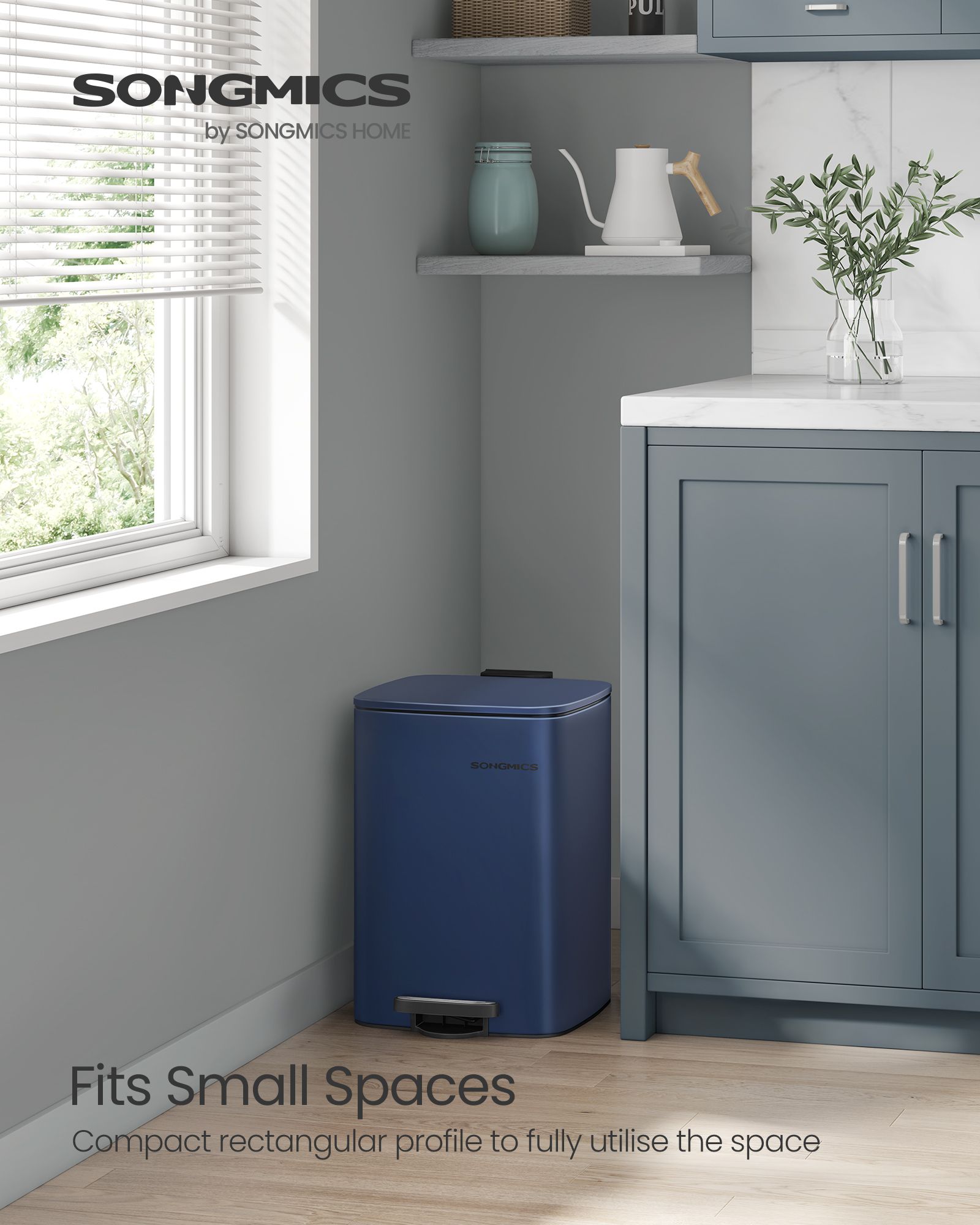Pedal Bin - 20L with Inner Bucket - Steel - Cloud White - Durable and Easy to Clean