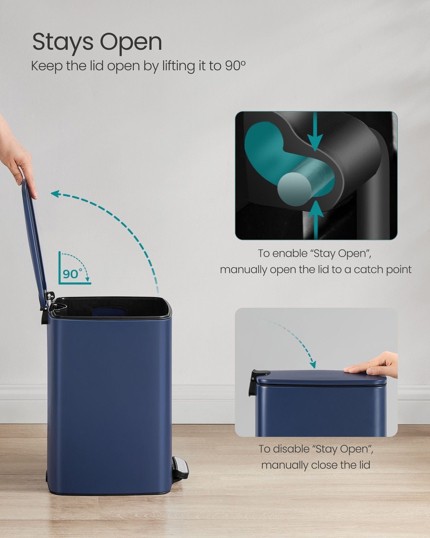 Pedal Bin - 20L with Inner Bucket - Steel - Cloud White - Durable and Easy to Clean