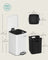 Pedal Bin - 20L with Inner Bucket - Steel - Cloud White - Durable and Easy to Clean