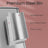 Stainless Steel Trash Can - 8 Gallons - Metallic Silver - Kitchen Garbage Bin