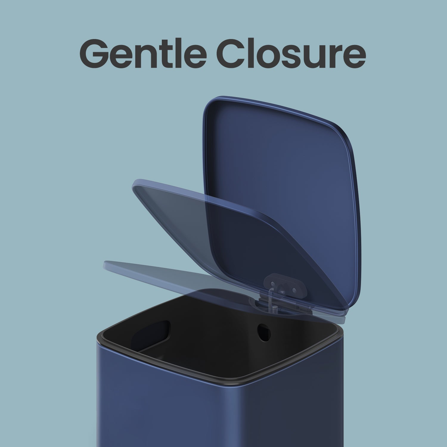 Pedal Waste Bin - Stainless Steel - Blue - 30L Capacity with Soft Close and Inner Bucket
