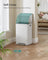 Kitchen Bin - Stainless Steel - Cloud White - 50 L Capacity with 15 Bin Bags