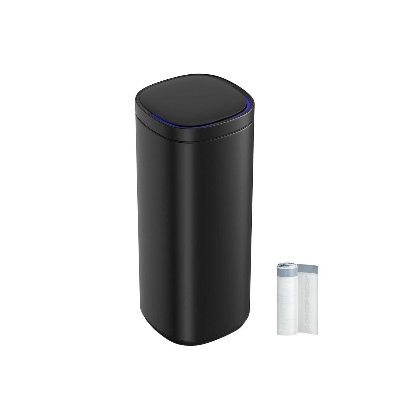 Automatic Rubbish Bin - Steel - Ink Black - Motion Sensor with Ozone Odour Control and Stay-Open Lid