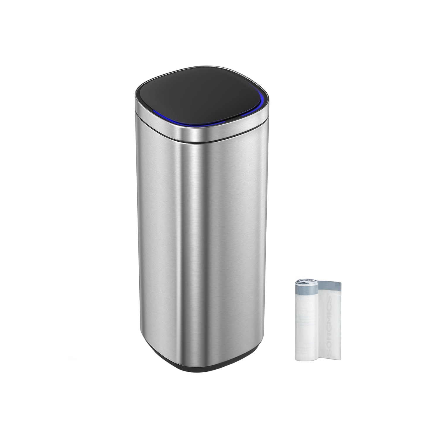 Automatic Rubbish Bin - Stainless Steel - Silver - Motion Sensor with Ozone Odour Control