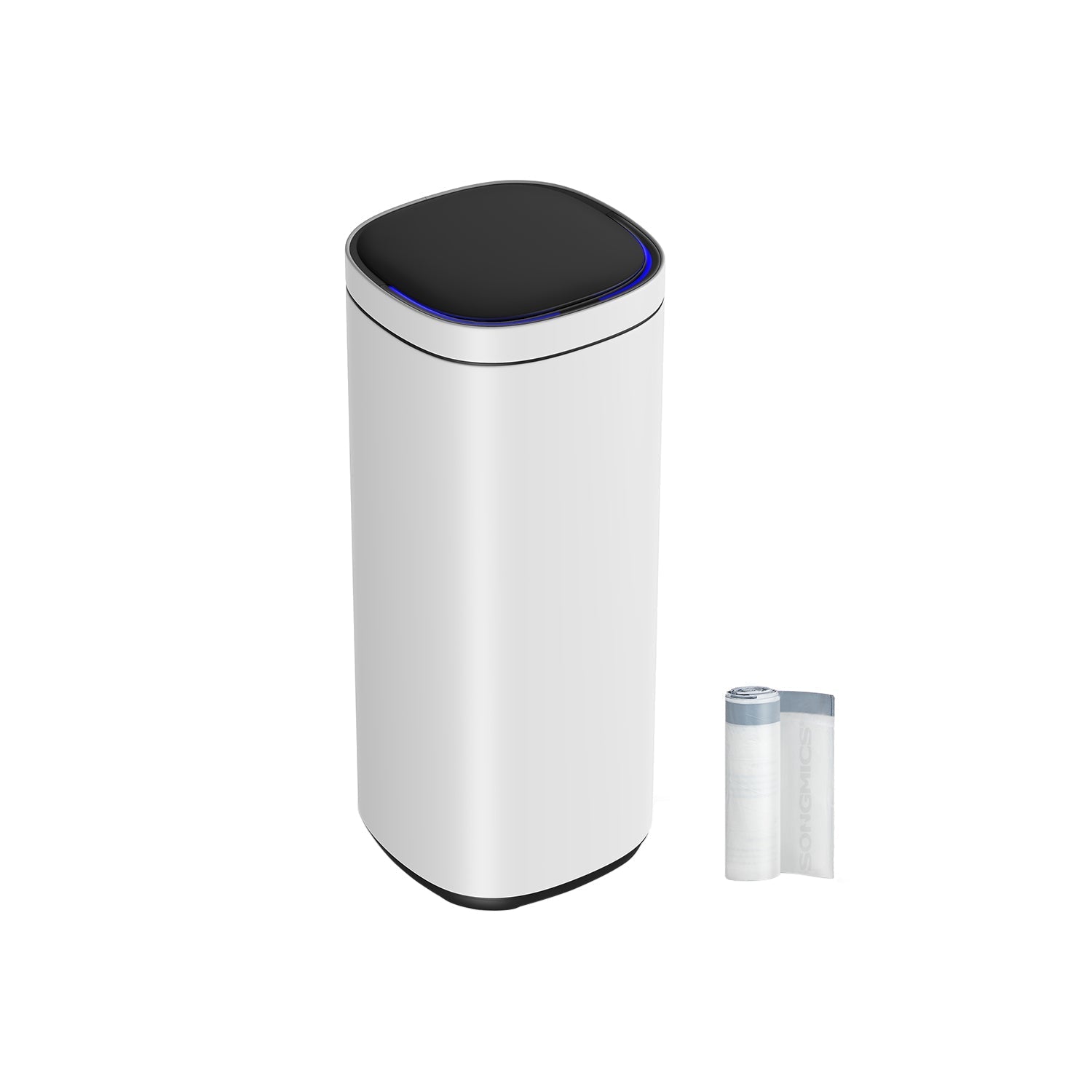 Automatic Rubbish Bin - Steel - Cloud White - Motion Sensor with Ozone Odour Control and Stay-Open Lid