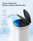 Automatic Rubbish Bin - Steel - Cloud White - Motion Sensor with Ozone Odour Control and Stay-Open Lid