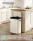 13-Gallon ( ) Steel Motion Sensor Kitchen Bin - Steel and Plastic - Cream