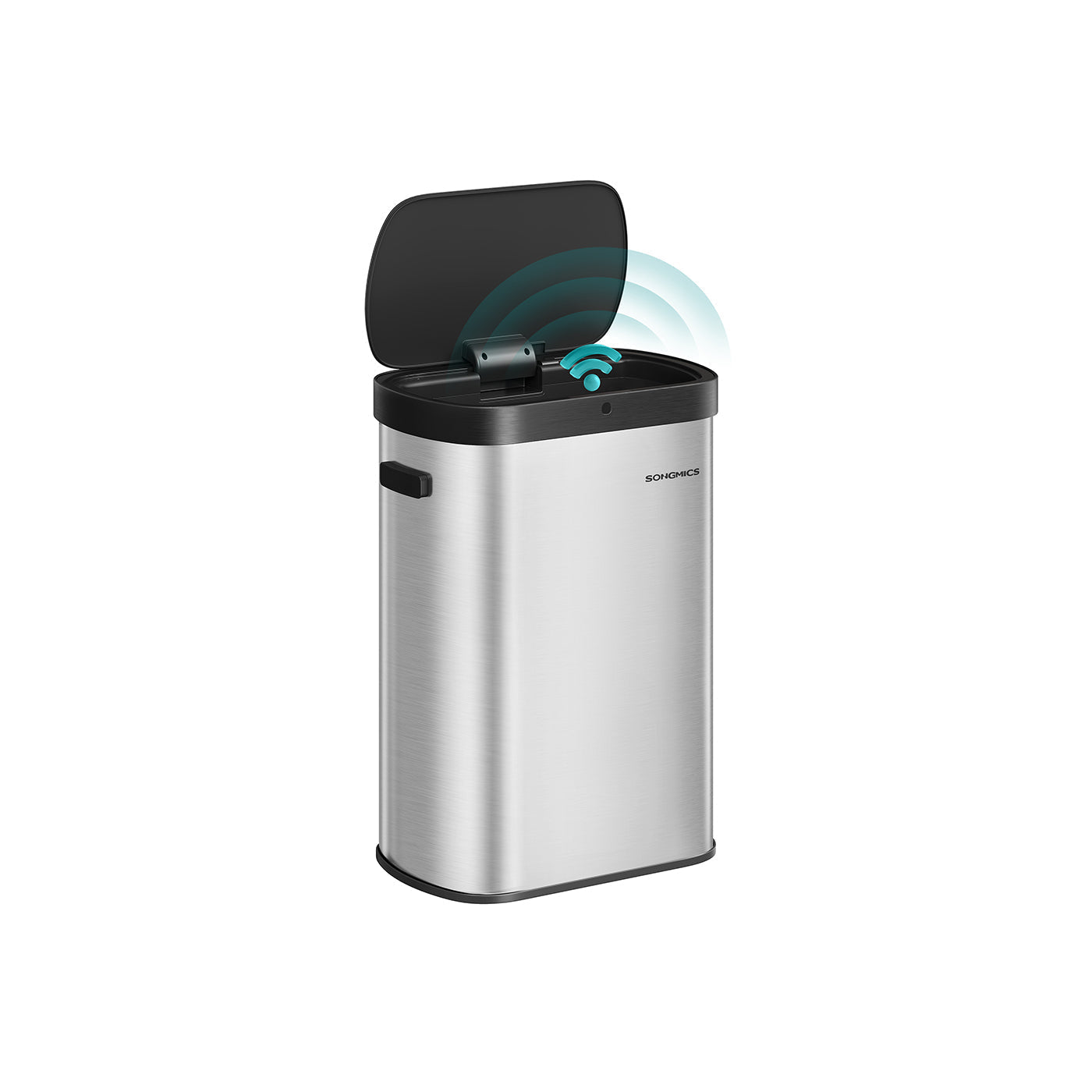 Motion Sensor Kitchen Bin - Steel - Ink Black - 13-Gallon Capacity with Automatic Opening and Soft Close Lid