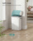 13-Gallon ( ) Steel Motion Sensor Kitchen Bin - Steel and Plastic - White