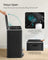 Dual Recycling Bin - Metal - Black - 2-Compartment with Soft Closure and Pedals
