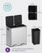 Dual Compartment Recycling Bin - Metal - Black - Pedal-Activated with Soft Close Lids